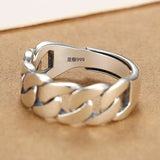 Handmade Silver Ring for Women 925 Sterling Simple Party Jewelry Gift - Gemstone Gold