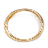 Hip Hop Metal Cuff Bangles Punk Gold Spring Bracelet For Women Jewelry - Gemstone Gold