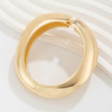 Hip Hop Metal Cuff Bangles Punk Gold Spring Bracelet For Women Jewelry - Gemstone Gold