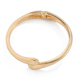 Hip Hop Metal Cuff Bangles Punk Gold Spring Bracelet For Women Jewelry - Gemstone Gold