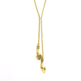 Hip - hop Music Earbuds Pendant Necklace Clothing Accessories Jewelry - Gemstone Gold