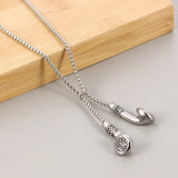 Hip - hop Music Earbuds Pendant Necklace Clothing Accessories Jewelry - Gemstone Gold
