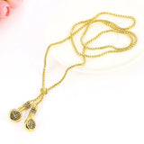Hip - hop Music Earbuds Pendant Necklace Clothing Accessories Jewelry - Gemstone Gold