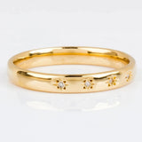 Inlaid Shiny Zircon Gold Ring for Women Daily Accessories Girls Finger Jewelry - Gemstone Gold