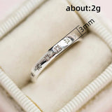 Inlaid Shiny Zircon Gold Ring for Women Daily Accessories Girls Finger Jewelry - Gemstone Gold