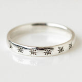 Inlaid Shiny Zircon Gold Ring for Women Daily Accessories Girls Finger Jewelry - Gemstone Gold