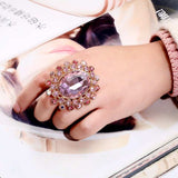 Large Gemstone Zircon Ring Women's Wedding Flower Jewelry - Genuine - Gemstone