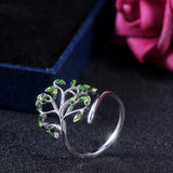 Life Tree Cocktail Party Ring Women Birthday Gift For Women Jewelry - Gemstone Gold