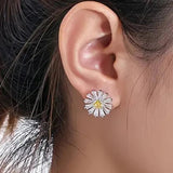 Little Yellow Sapphire Stud Earrings for Women Flower Ear Piercing Girls Jewelry - Gemstone Gold