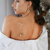 Lucky Flower Necklace for Women Girls Daily Party Wedding Charm Gift - Gemstone Gold