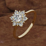 Luxury 1.5 Carats Diamond Ring for Women Engagement Gemstone Jewelry - Gemstone Gold