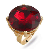 Luxury Blue Sapphire Ring 10K Yellow Gold for Women Jewelry - Genuine - Gemstone