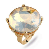 Luxury Blue Sapphire Ring 10K Yellow Gold for Women Jewelry - Genuine - Gemstone