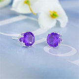 Luxury Gold Zircon Stud Earrings For Women Anniverssary Party Jewelry - Genuine - Gemstone