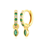 Luxury Needle Leopard Animal Hoop Earrings 18K Gold for Women Jewelry - Gemstone Gold