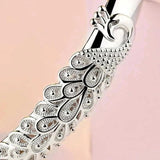 Luxury Peacock Bracelet For Women Open Party Wedding Jewelry Gift - Gemstone Gold