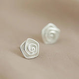 Luxury Rose Stud Earrings for Women 925 sterling silver Wedding Jewelry - Gemstone Gold