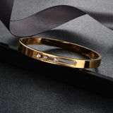 Luxury Sliding Gemstones Bracelet 14K Gold Women Wedding Jewellery - Genuine - Gemstone