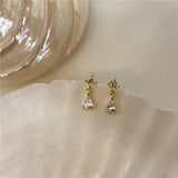 Luxury White Zircone Earrings Women S925 Sterling Silver 14k Gold Jewelry - Genuine - Gemstone