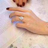 Luxury Zircon Water Drop Ring Engagement Women Wedding Party Jewelry - Gemstone Gold