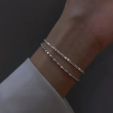 Multilayer Lucky Bead Bracelets 925 Sterling Woman Charm Party Jewelry - Gemstone Gold