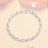 Multilayer Lucky Bead Bracelets 925 Sterling Woman Charm Party Jewelry - Gemstone Gold