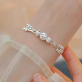 Multilayer Silver Beads Bracelets For Women Luxury Wedding Jewelery - Gemstone Gold