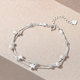 Multilayer Silver Beads Bracelets For Women Luxury Wedding Jewelery - Gemstone Gold