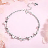 Multilayer Silver Beads Bracelets For Women Luxury Wedding Jewelery - Gemstone Gold