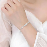 Multilayer Silver Beads Bracelets For Women Luxury Wedding Jewelery - Gemstone Gold