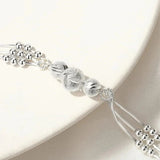 Multilayer Silver Beads Bracelets For Women Luxury Wedding Jewelery - Gemstone Gold