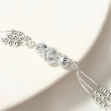 Multilayer Silver Beads Bracelets For Women Luxury Wedding Jewelery - Gemstone Gold