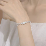 Multilayer Silver Beads Bracelets For Women Luxury Wedding Jewelery - Gemstone Gold