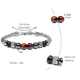 Natural Stone Beaded Bracelet For Women Men Tiger Eye Bracelets Jewelry - Gemstone Gold