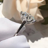 Princess cut 6ct Simulated Diamond Ring 925 silver Promise for women Jewelry - Genuine - Gemstone