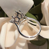 Princess cut 6ct Simulated Diamond Ring 925 silver Promise for women Jewelry - Genuine - Gemstone