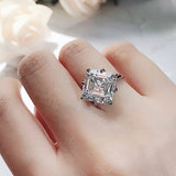 Princess cut 6ct Simulated Diamond Ring 925 silver Promise for women Jewelry - Genuine - Gemstone