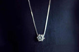 Princess Six Claw Gemstone 925 Sterling Silver Necklace AAA CZ Mosaic Zircon Choker - Genuine - Gemstone