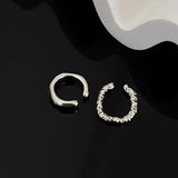 Punk Non - Piercing Cuff Earrings for Women Ear Clip Earring Jewelry Party - Gemstone Gold