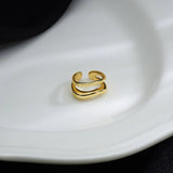 Punk Non - Piercing Cuff Earrings for Women Ear Clip Earring Jewelry Party - Gemstone Gold