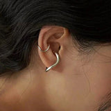 Punk Non - Piercing Cuff Earrings for Women Ear Clip Earring Jewelry Party - Gemstone Gold