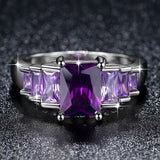 Purple Alexandrite Engagement Ring 925 Silver Women Wedding Jewelry - Genuine - Gemstone