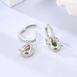 Purple Butterfly Earrings Women Party 925 Sterling Silver Charm Jewelry - Gemstone Gold
