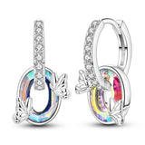 Purple Butterfly Earrings Women Party 925 Sterling Silver Charm Jewelry - Gemstone Gold
