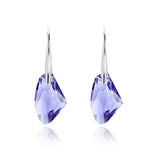 Purple Gemstone Stud Earrings 925 Sterling Silver Women's Wedding Jewelry - Genuine - Gemstone