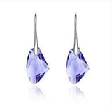 Purple Gemstone Stud Earrings 925 Sterling Silver Women's Wedding Jewelry - Genuine - Gemstone