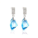 Purple Gemstone Stud Earrings 925 Sterling Silver Women's Wedding Jewelry - Genuine - Gemstone