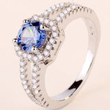 Red Ruby Engagement Ring 925 Silver For Women Wedding Jewelry Gift - Genuine - Gemstone