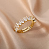 Red Ruby Golden Ring for Women Wedding Party Jewelry - Genuine - Gemstone