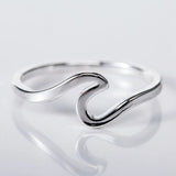 Sea Wave Ring Rose Gold Jewelry For Women Anniverssary Surfer Gift - Genuine - Gemstone